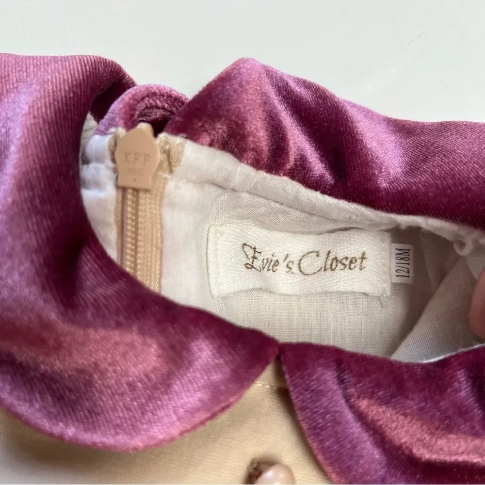Perfect Fall Thanksgiving Holiday Photos Evie’s Closet Plum Lace Velvet Dress
